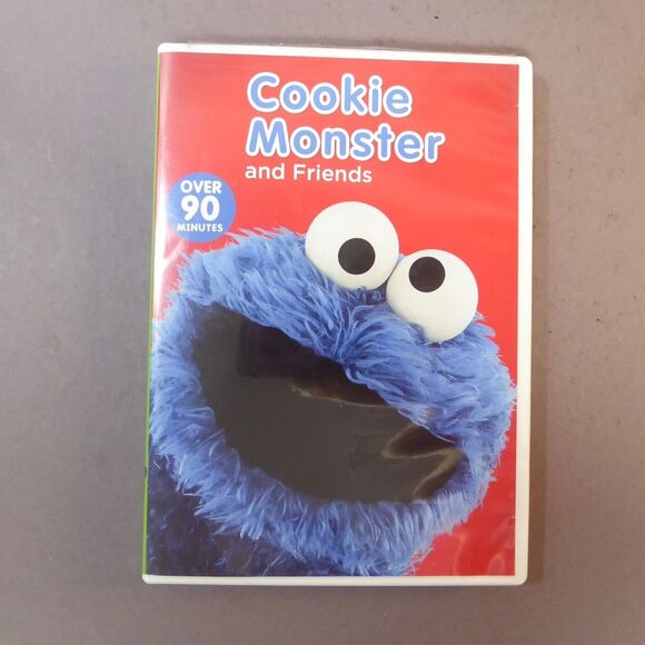 Sesame Street Big Bird and Cookie Monster Friends DVD + Grover & Elmo Plush Lot - Picture 2 of 16